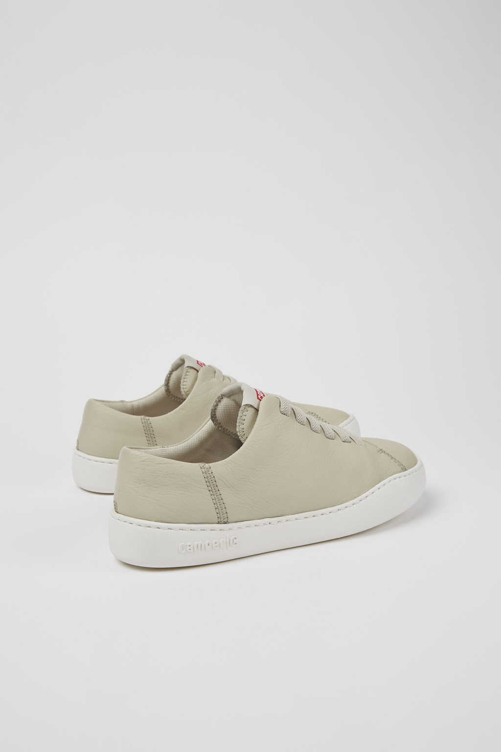 Peu Touring Gray leather sneakers for women - Image 3