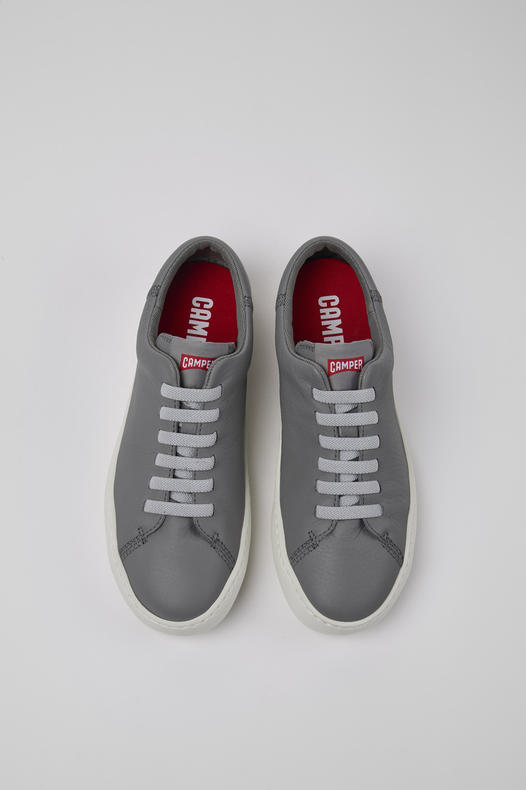 Peu Touring Gray Leather Sneaker for Women - Image 4