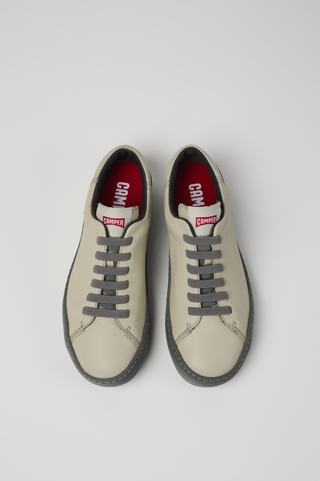 Peu Touring Gray leather sneakers for women - Image 4
