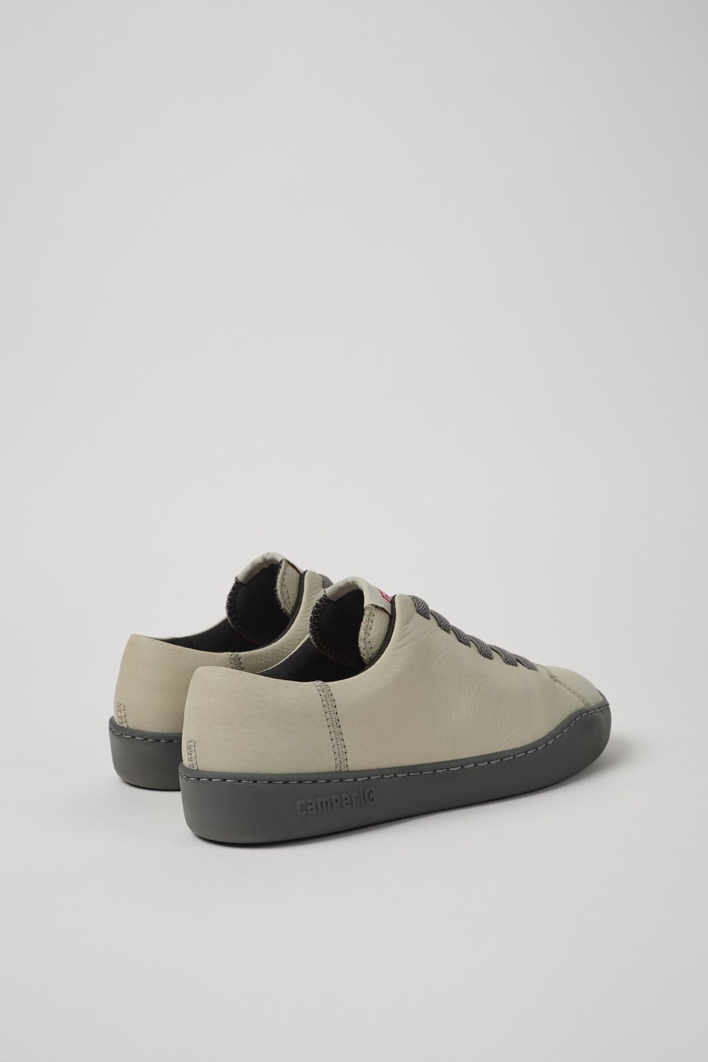 Peu Touring Gray leather sneakers for women - Image 3