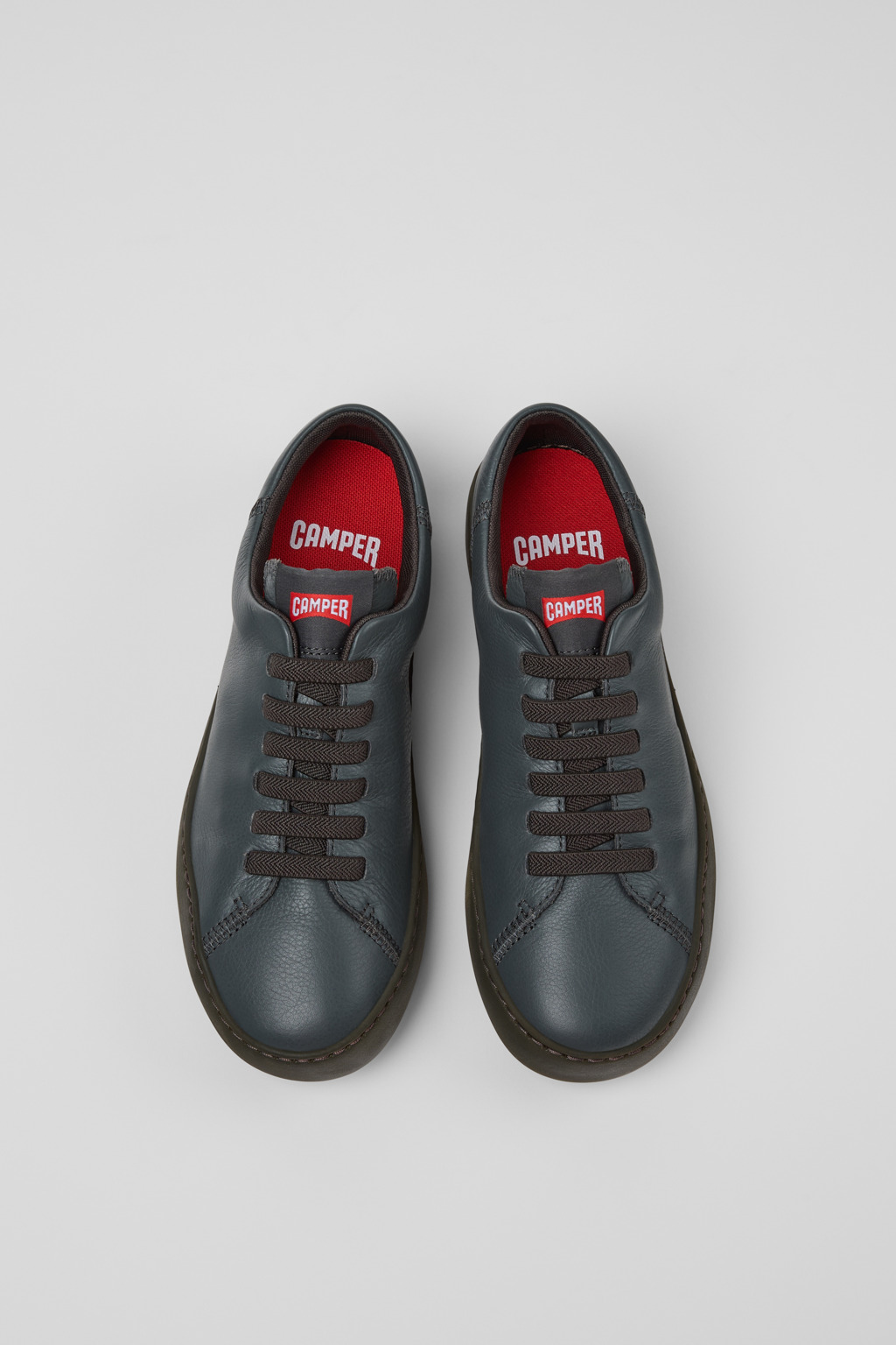 Peu Touring Gray Leather Sneakers for Women. - Image 4