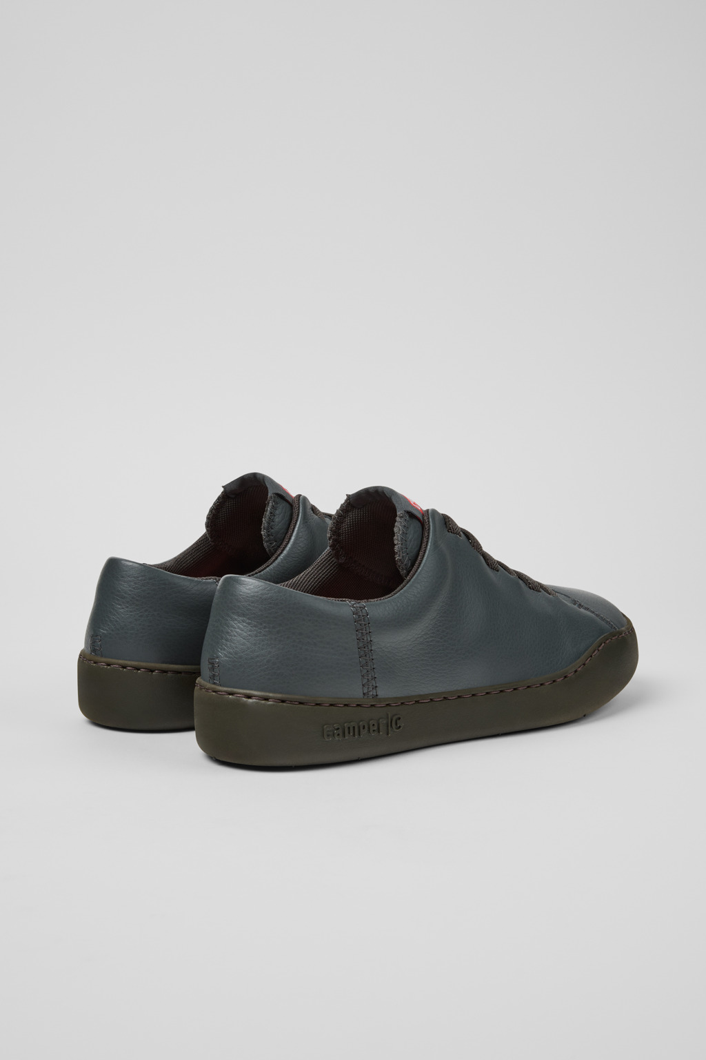Peu Touring Gray Leather Sneakers for Women. - Image 3