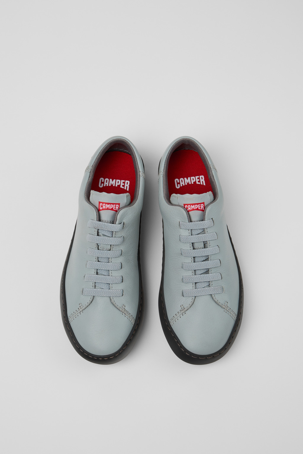 Peu Touring Gray Leather Sneaker for Women. - Image 4