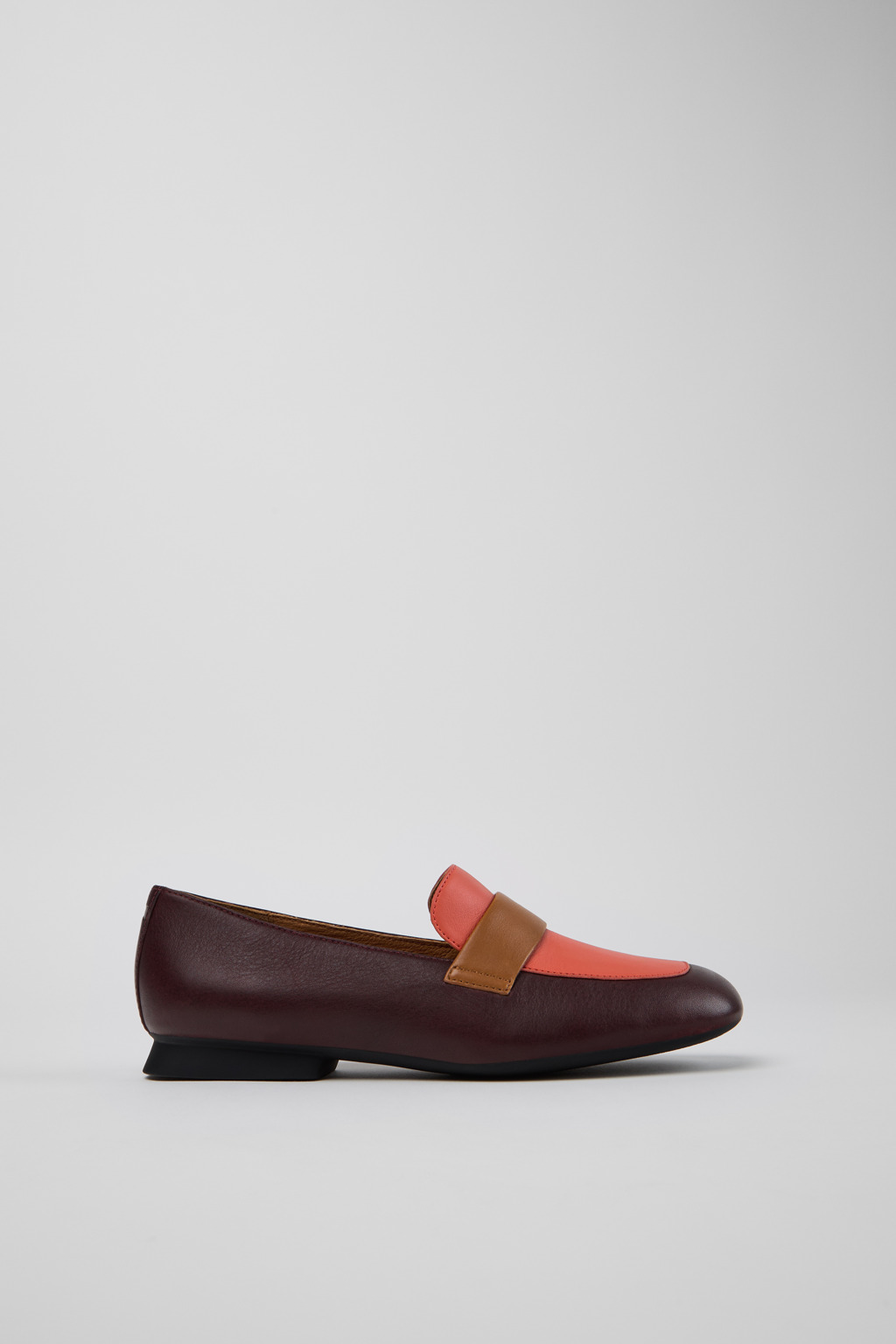 Twins Gray Leather Ballerinas for Women. - Image 2