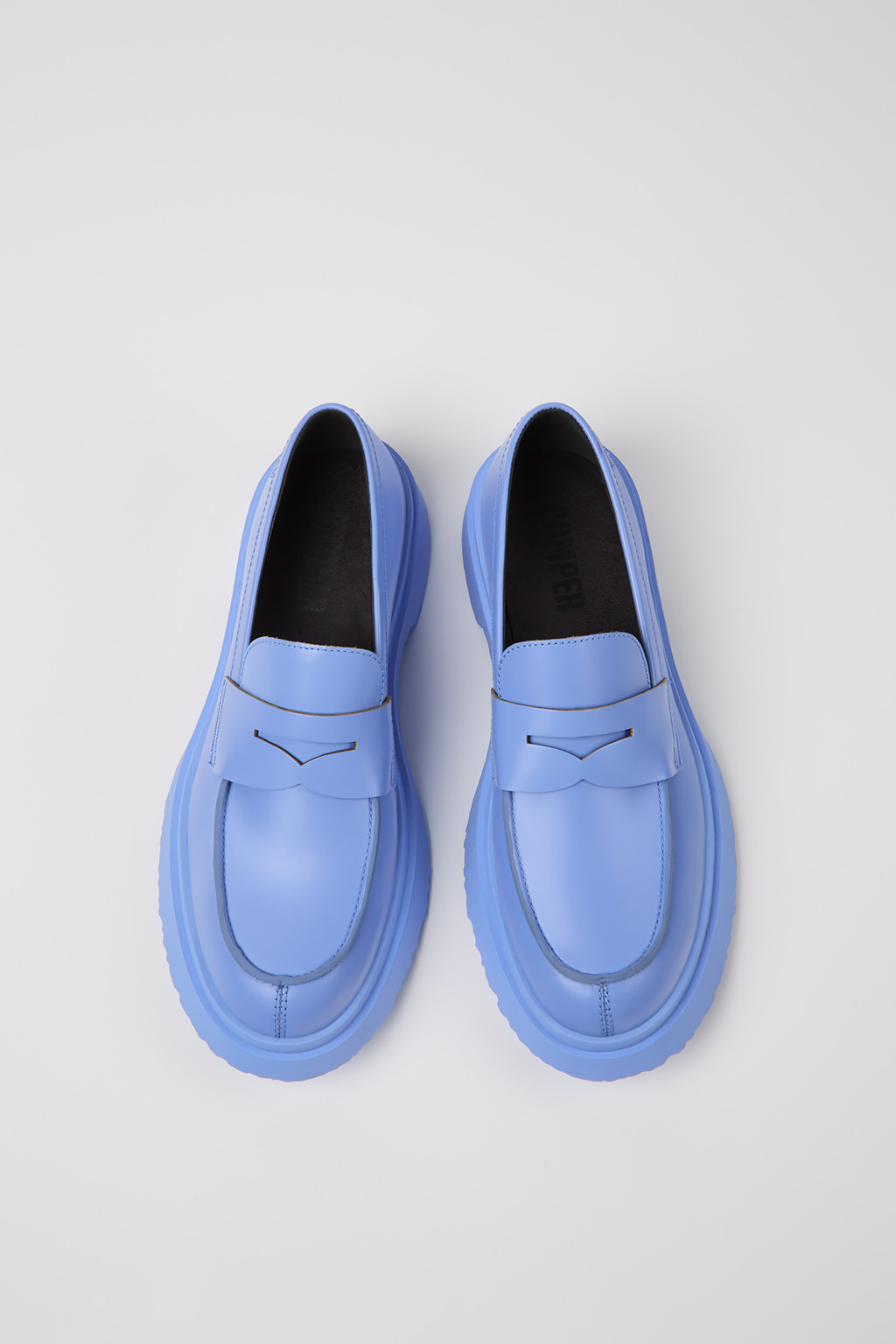 Walden Blue leather loafers for women - Image 4