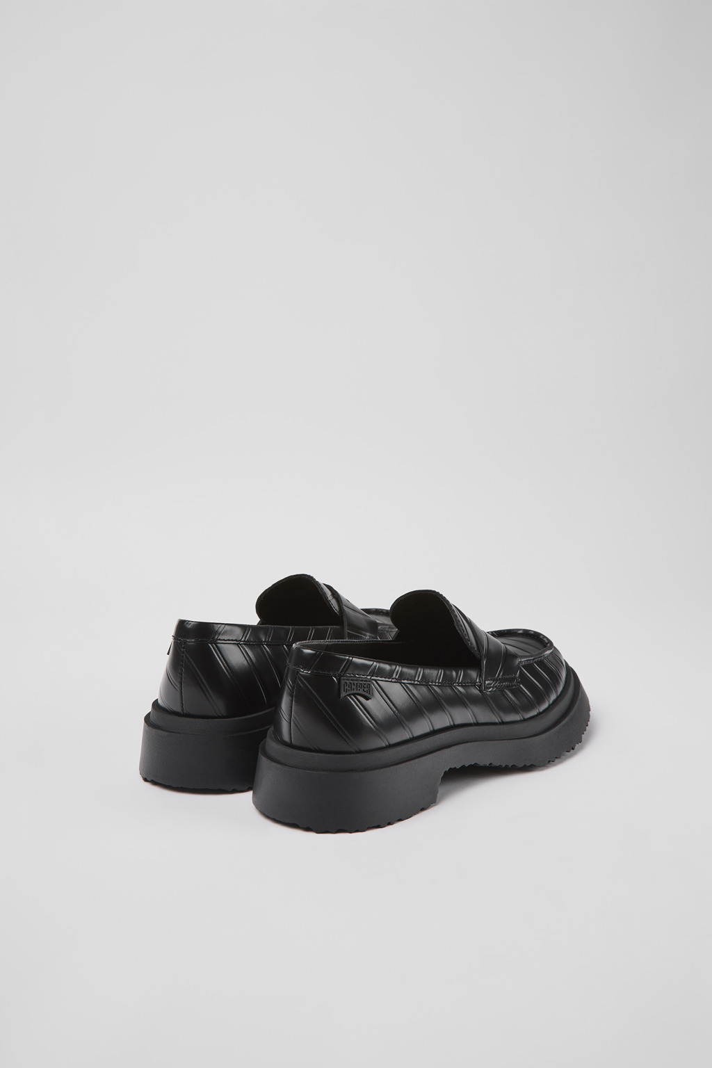 Twins Black leather loafers for women - Image 3