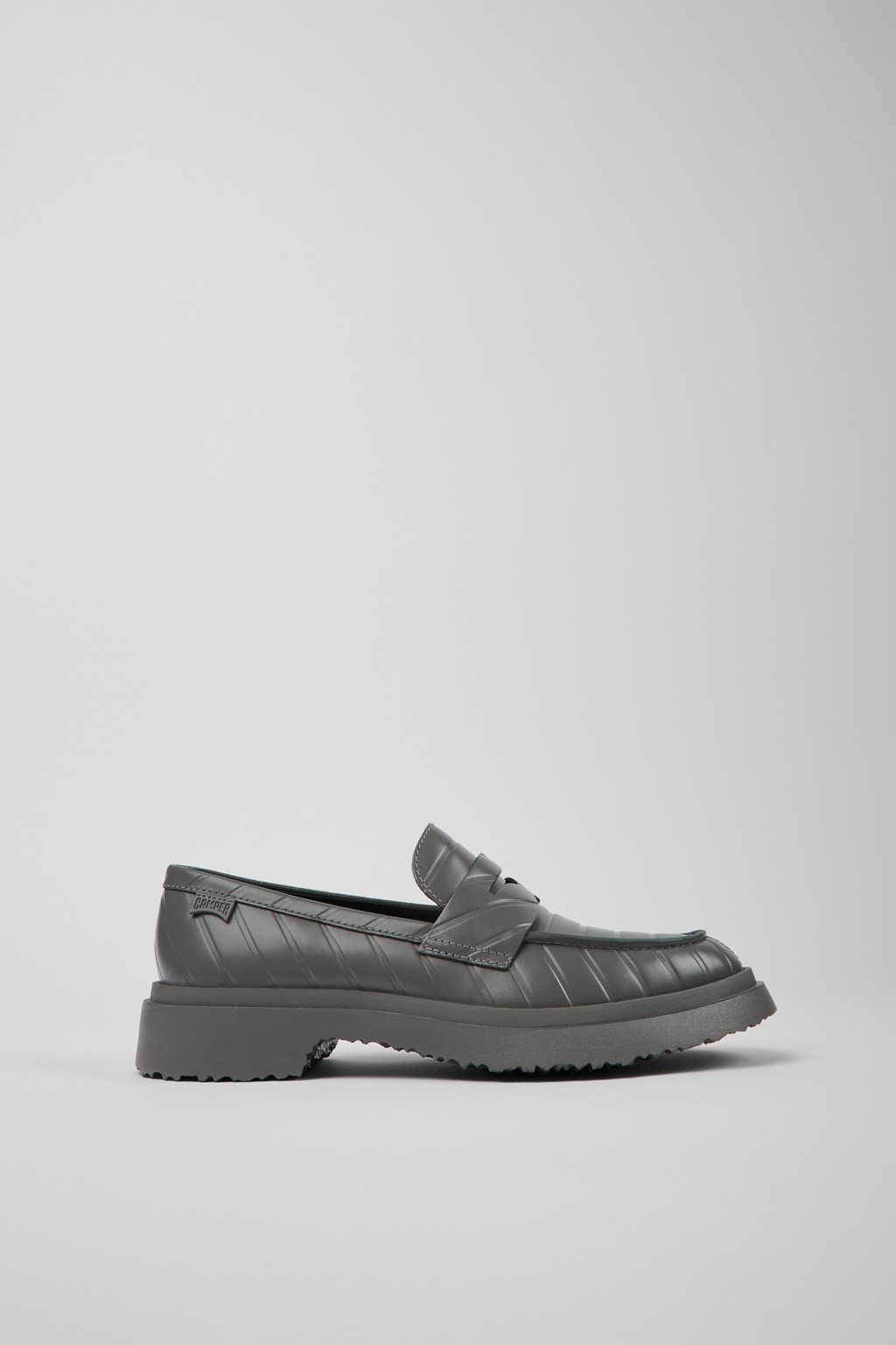 Twins Gray leather loafers for women - Image 2