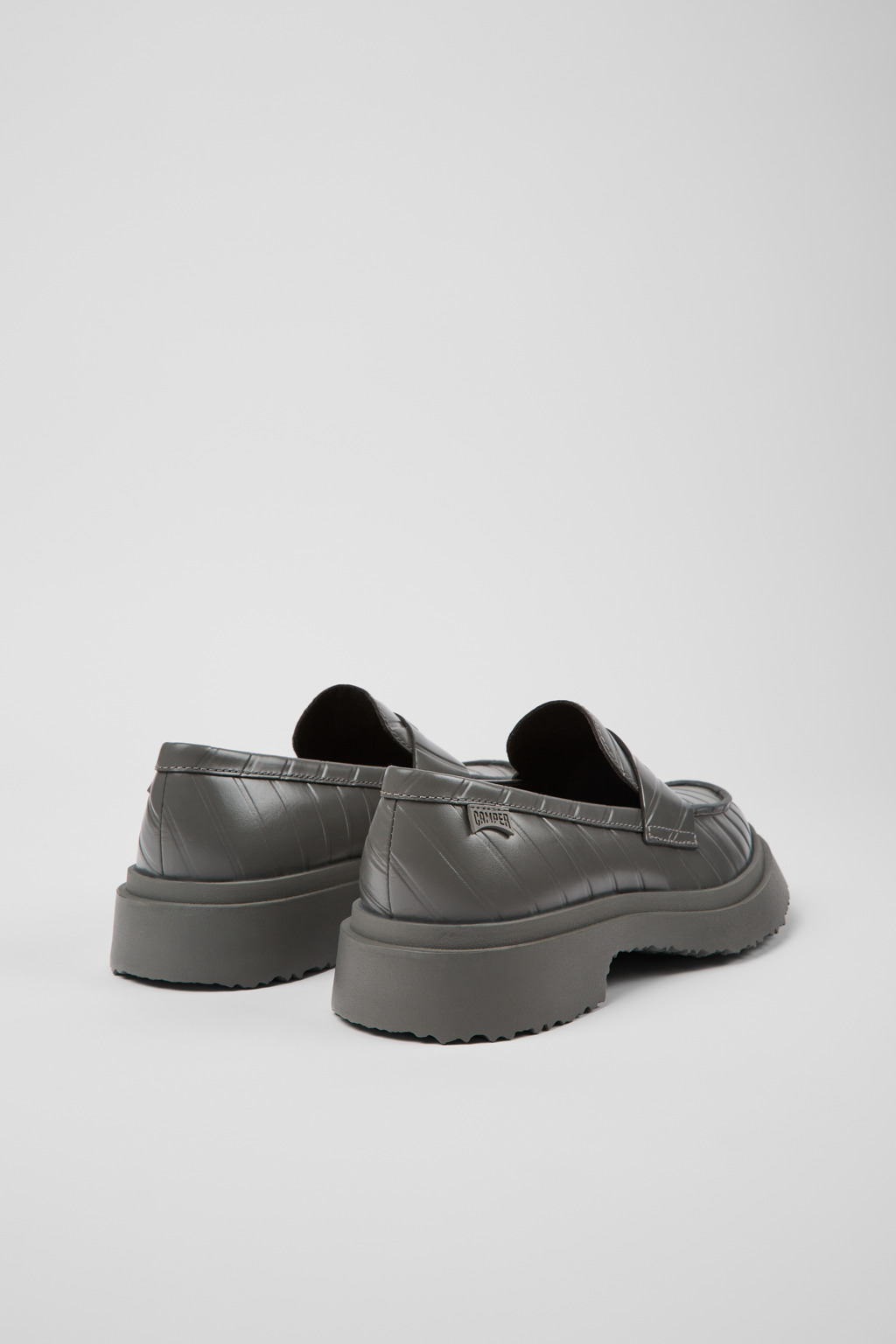 Twins Gray leather loafers for women - Image 4