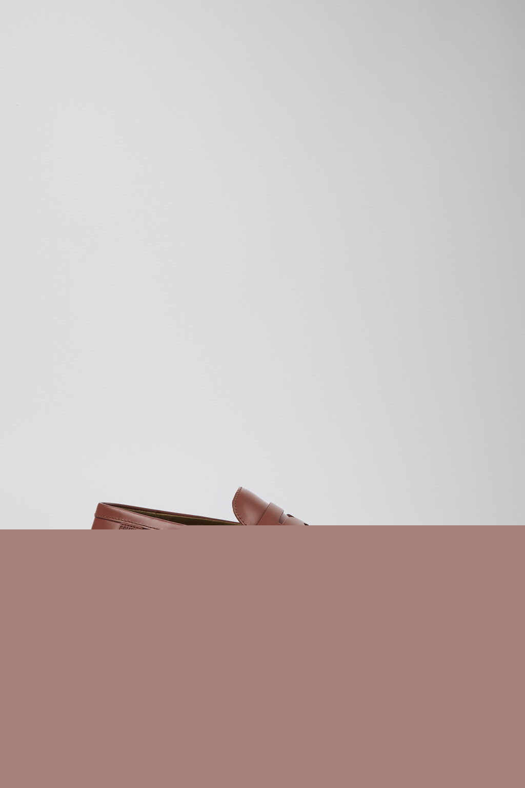 Walden Red Leather Loafer for Women - Image 2