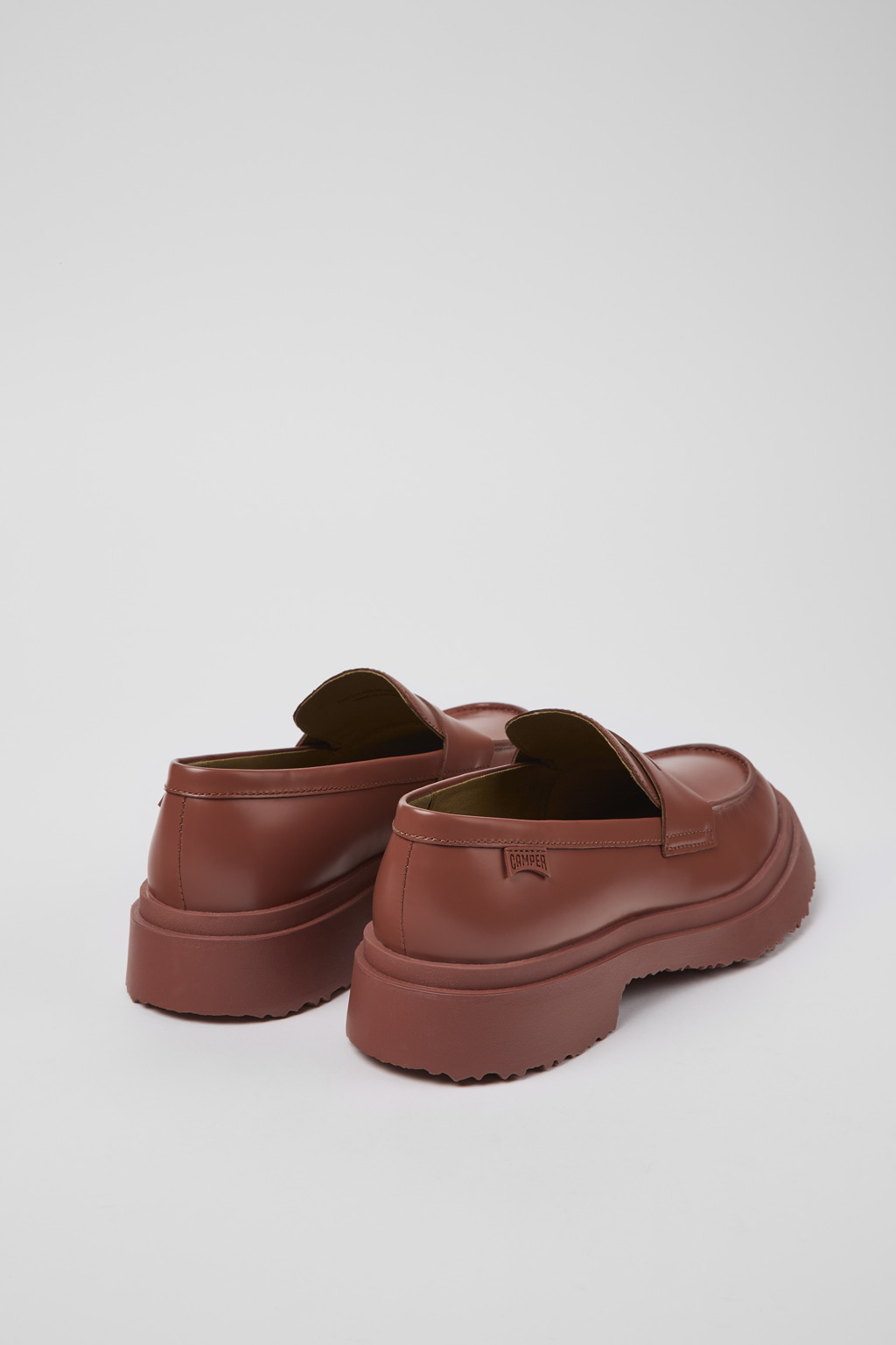 Walden Red Leather Loafer for Women - Image 3