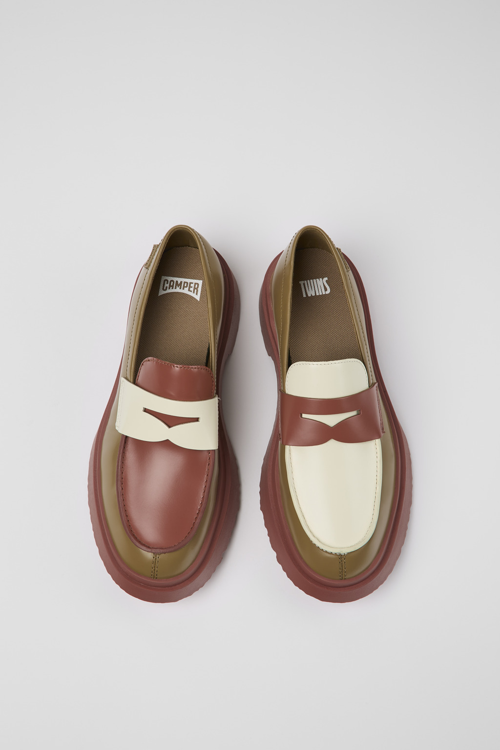Twins Multicolored Leather Loafer for Women - Image 4