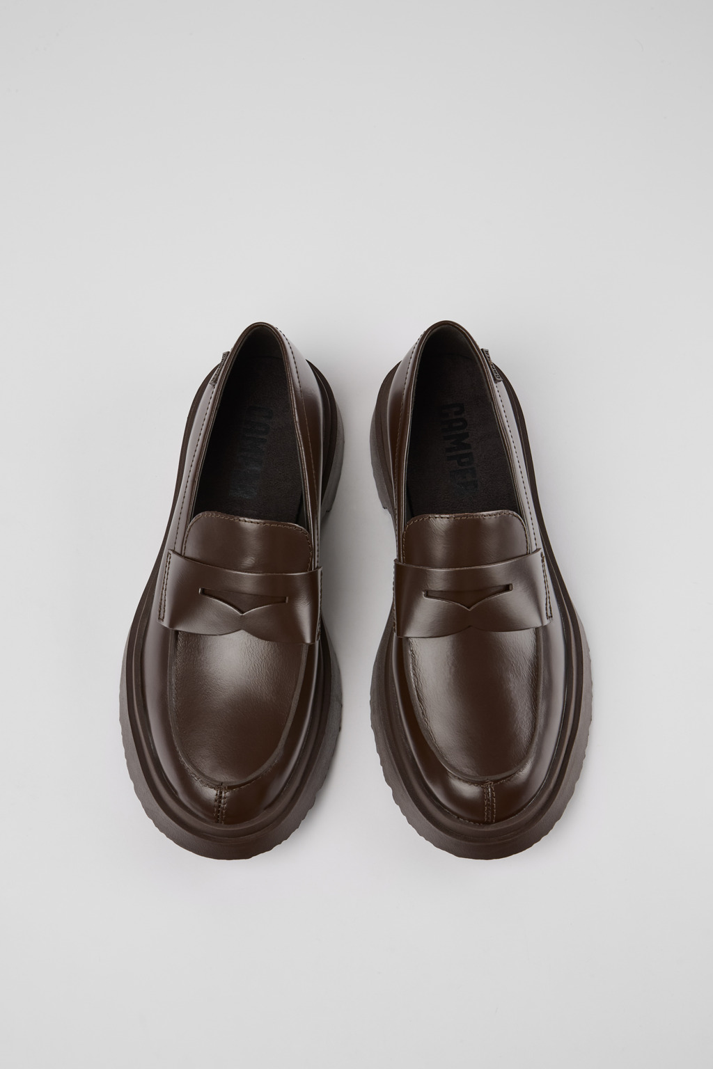 Walden Brown leather loafers for women - Image 4