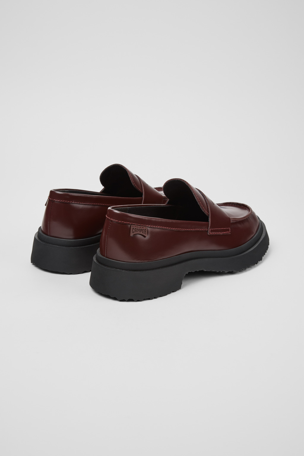 Walden Burgundy Leather Moccasins for Women. - Image 3