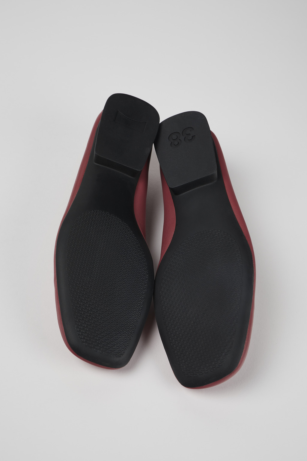 Casi Myra Red Leather Ballerina for Women - Image 5