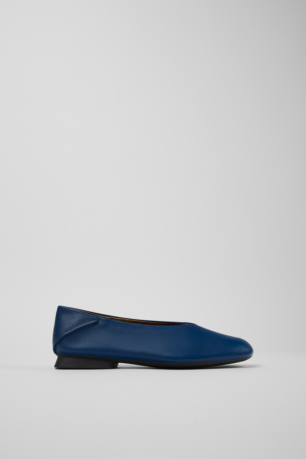 Casi Myra Blue leather ballerinas for women - Image 2