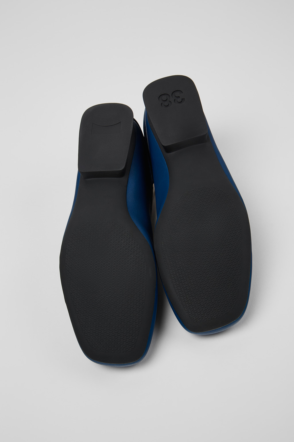 Casi Myra Blue leather ballerinas for women - Image 5