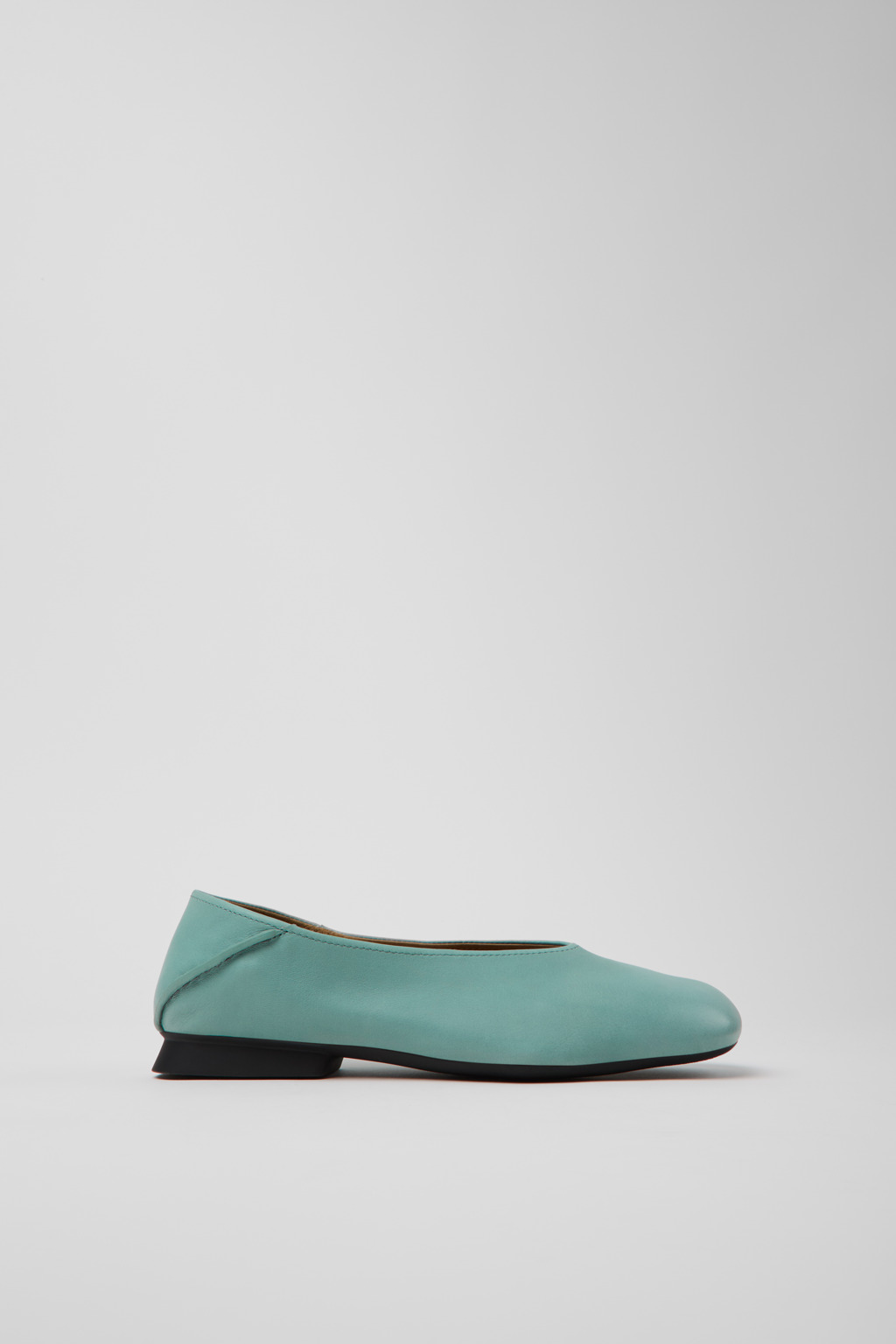 Casi Myra Green Leather Moccasin/Ballerina for Women. - Image 2