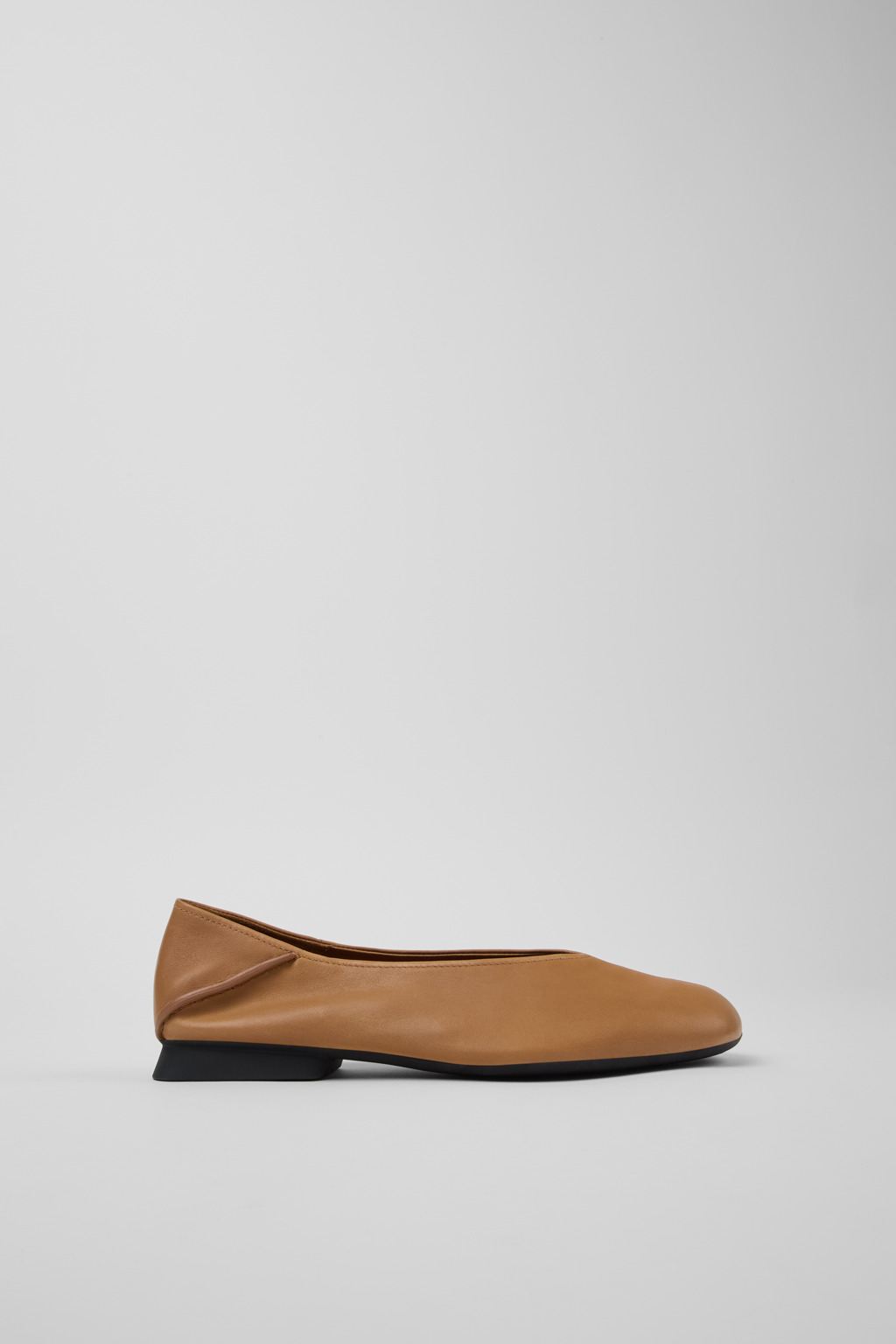 Casi Myra Nude Leather Women's Moccasin/Ballerina. - Image 2