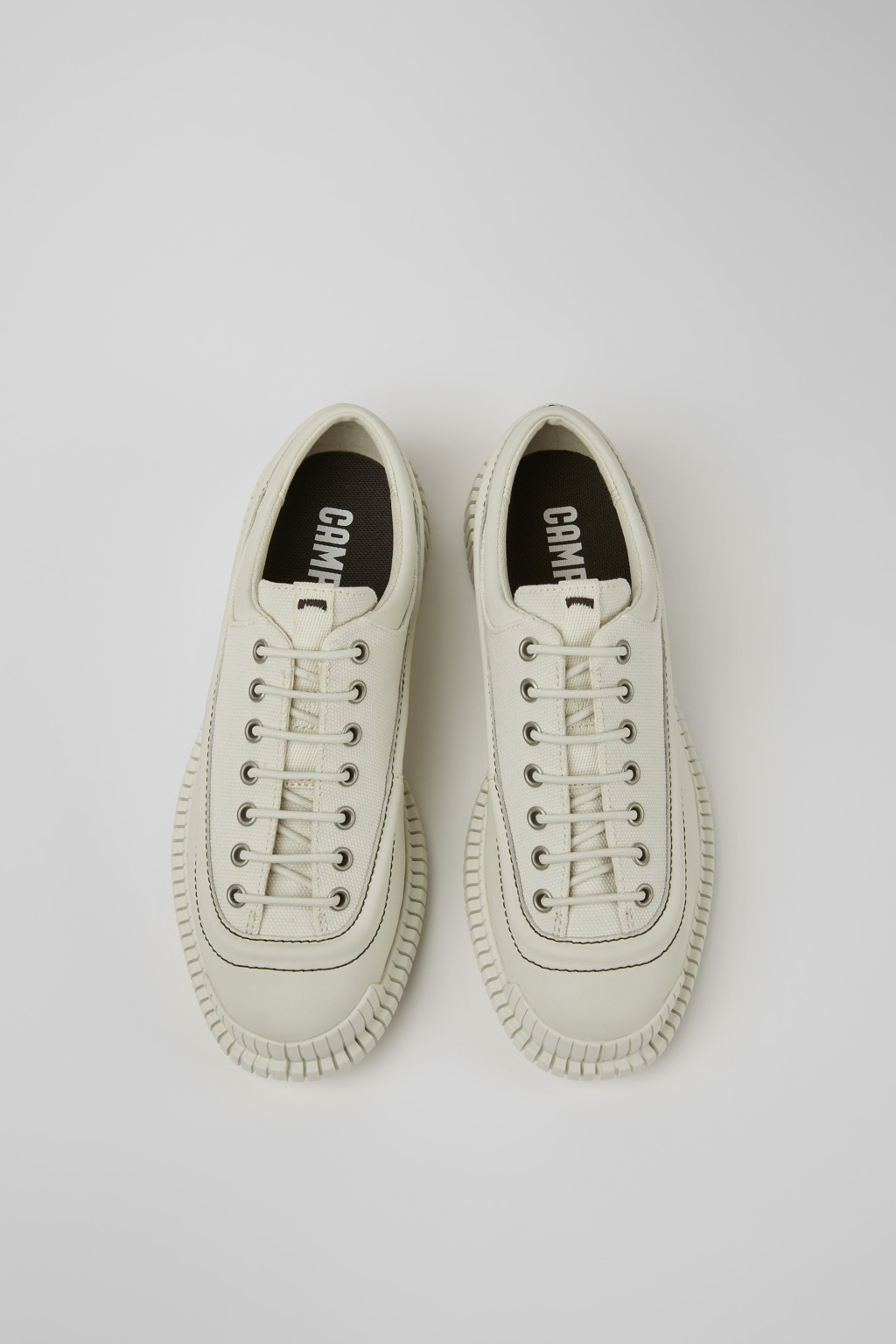 Pix White lace up shoes - Image 4