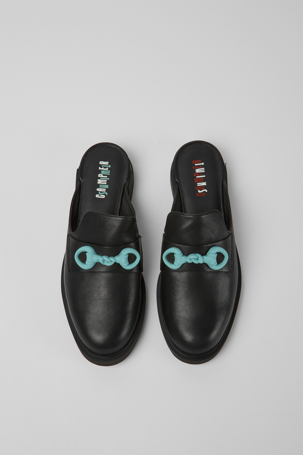 Twins Semiopen black leather shoes - Image 4