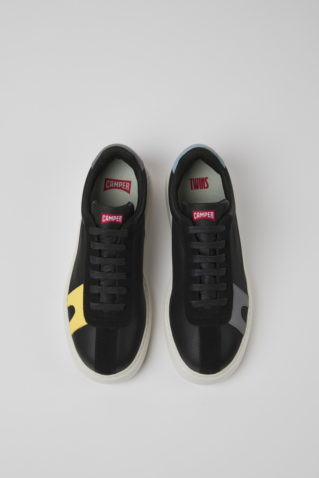 Twins Black leather and nubuck sneakers for women - Image 4