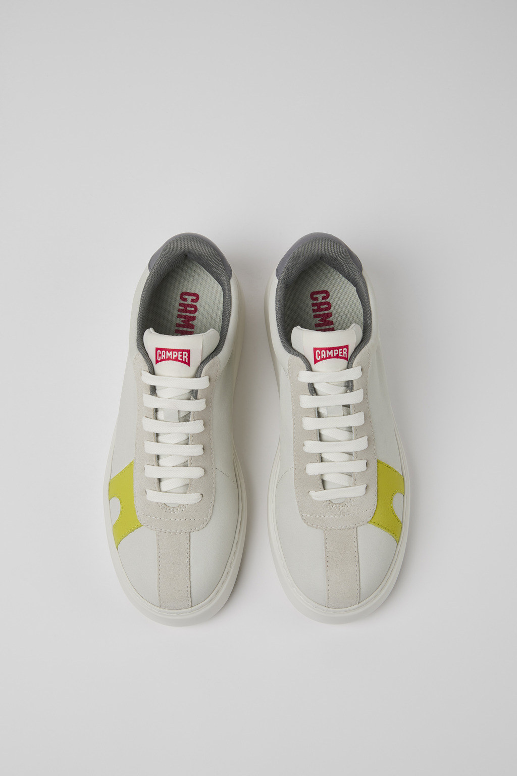 Runner K21 White non-dyed leather and nubuck sneakers for women - Image 4