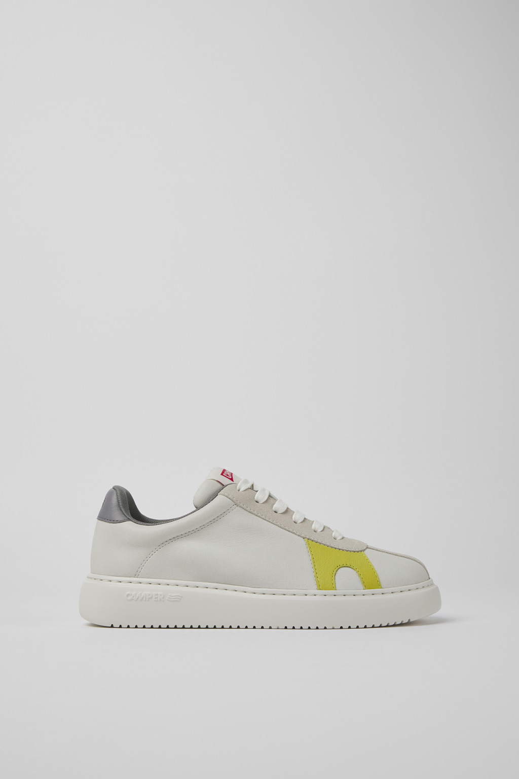Runner K21 White non-dyed leather and nubuck sneakers for women - Image 2