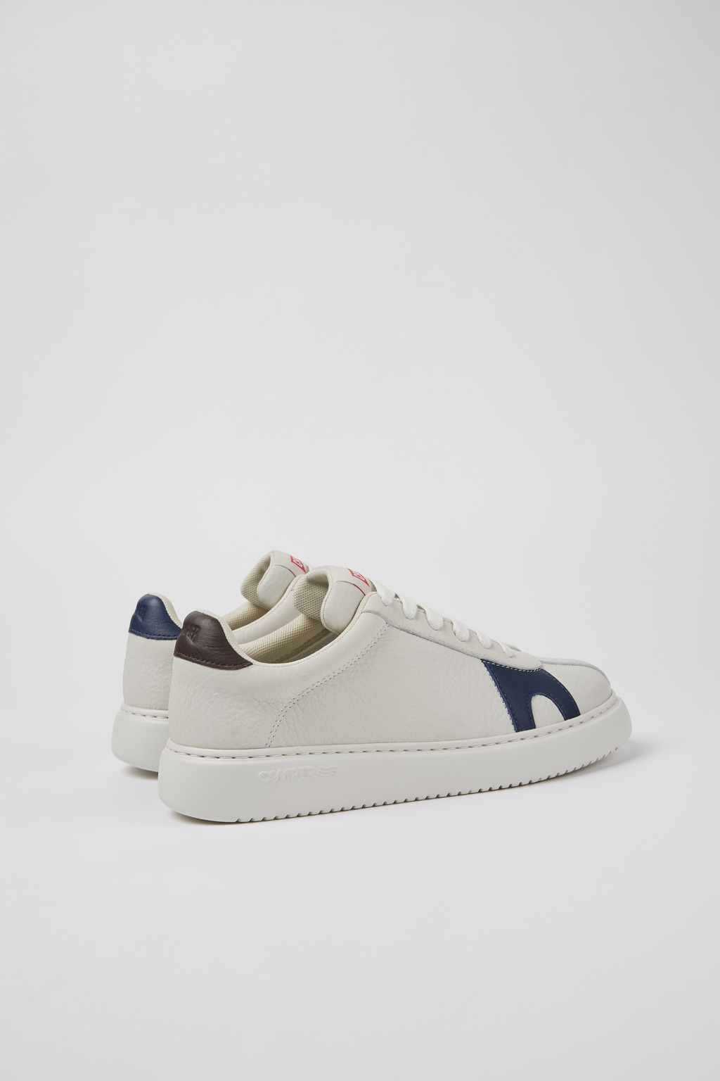 Twins White non-dyed leather sneakers for women - Image 3