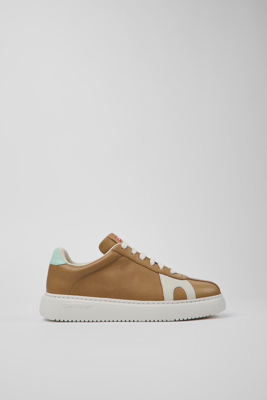 Twins Brown Leather Sneaker for Women - Image 2