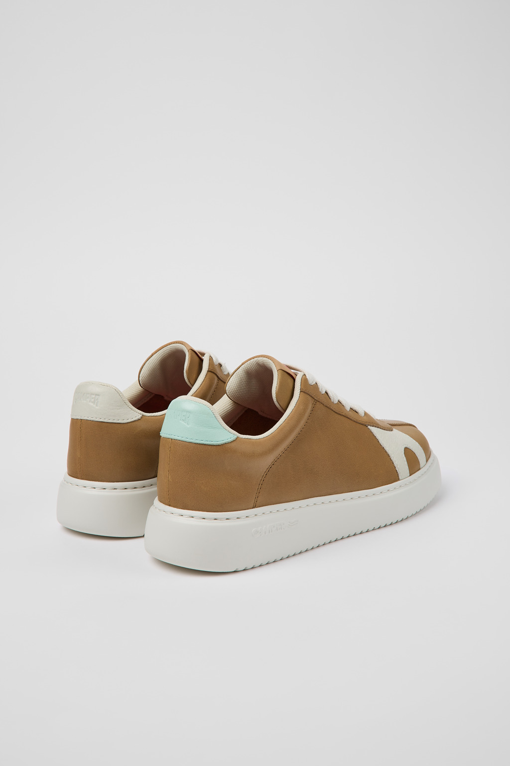 Twins Brown Leather Sneaker for Women - Image 3