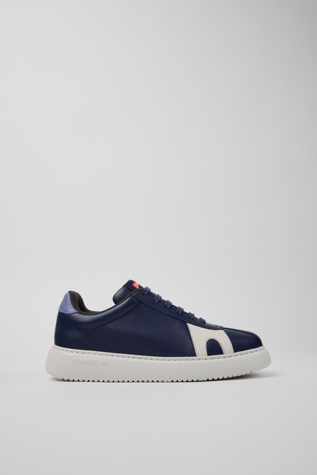 Twins Blue and White Leather Sneakers for Women. - Image 2