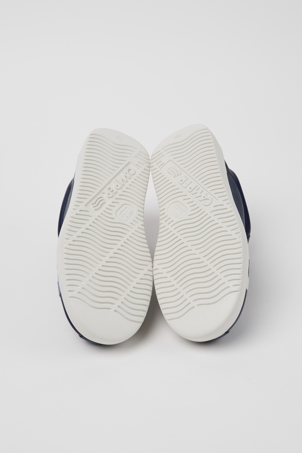 Twins Blue and White Leather Sneakers for Women. - Image 5