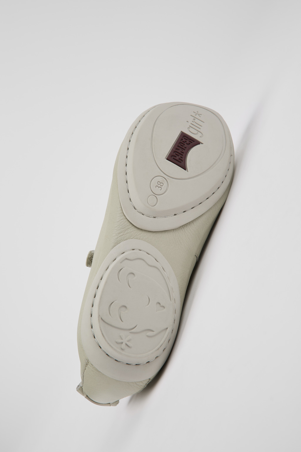 Right Gray leather ballerinas for women - Image 5