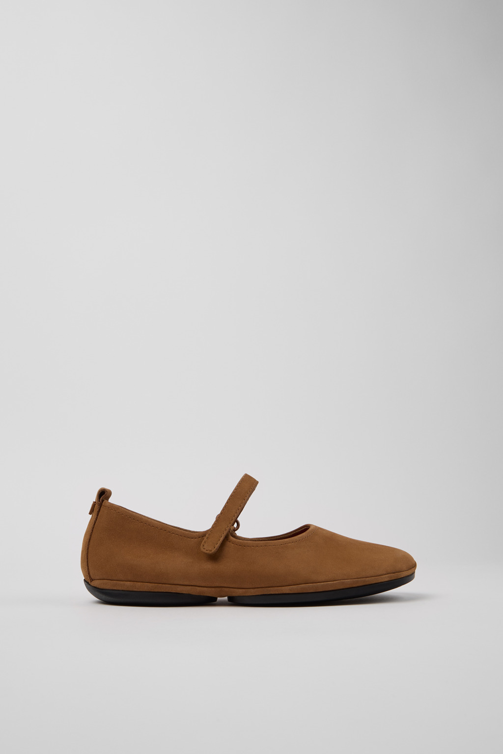 Right Nina Brown Nubuck Shoes for Women. - Image 2