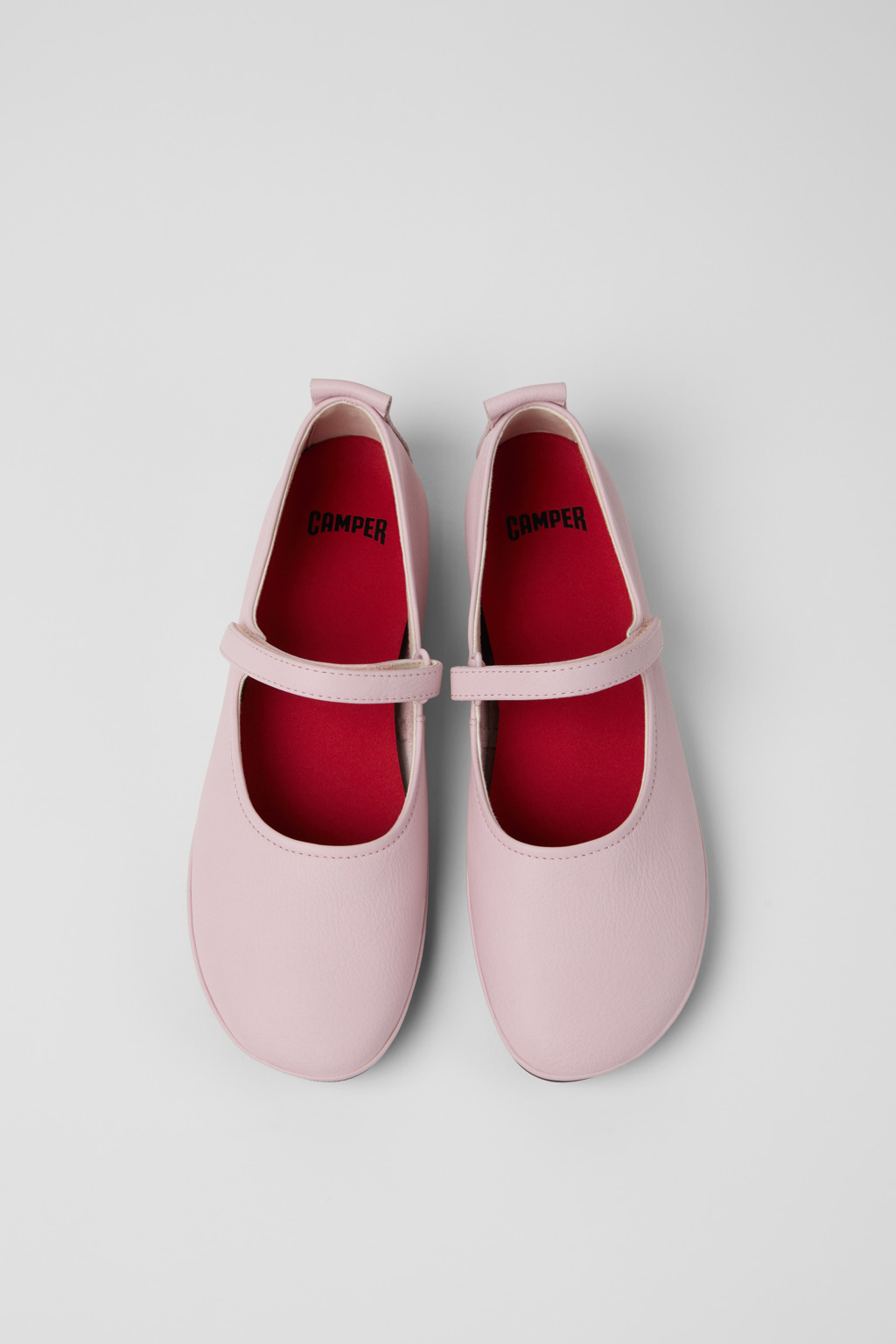 Right Nina Pink Leather Ballerinas for Women. - Image 4