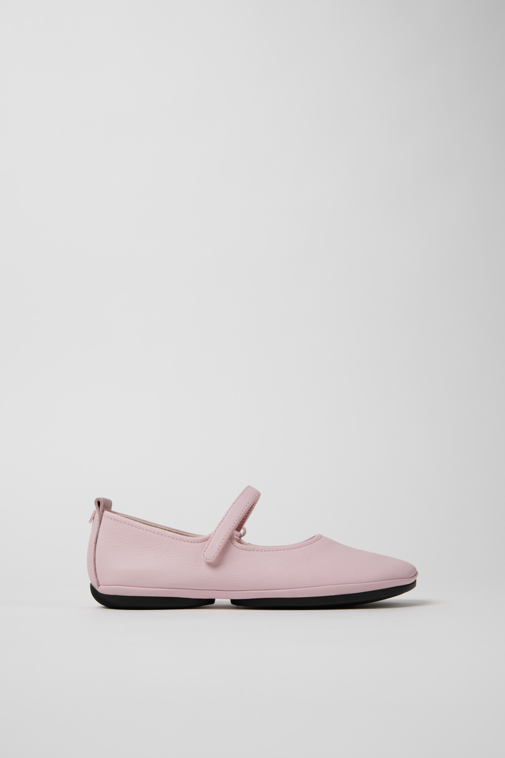Right Nina Pink Leather Ballerinas for Women. - Image 2