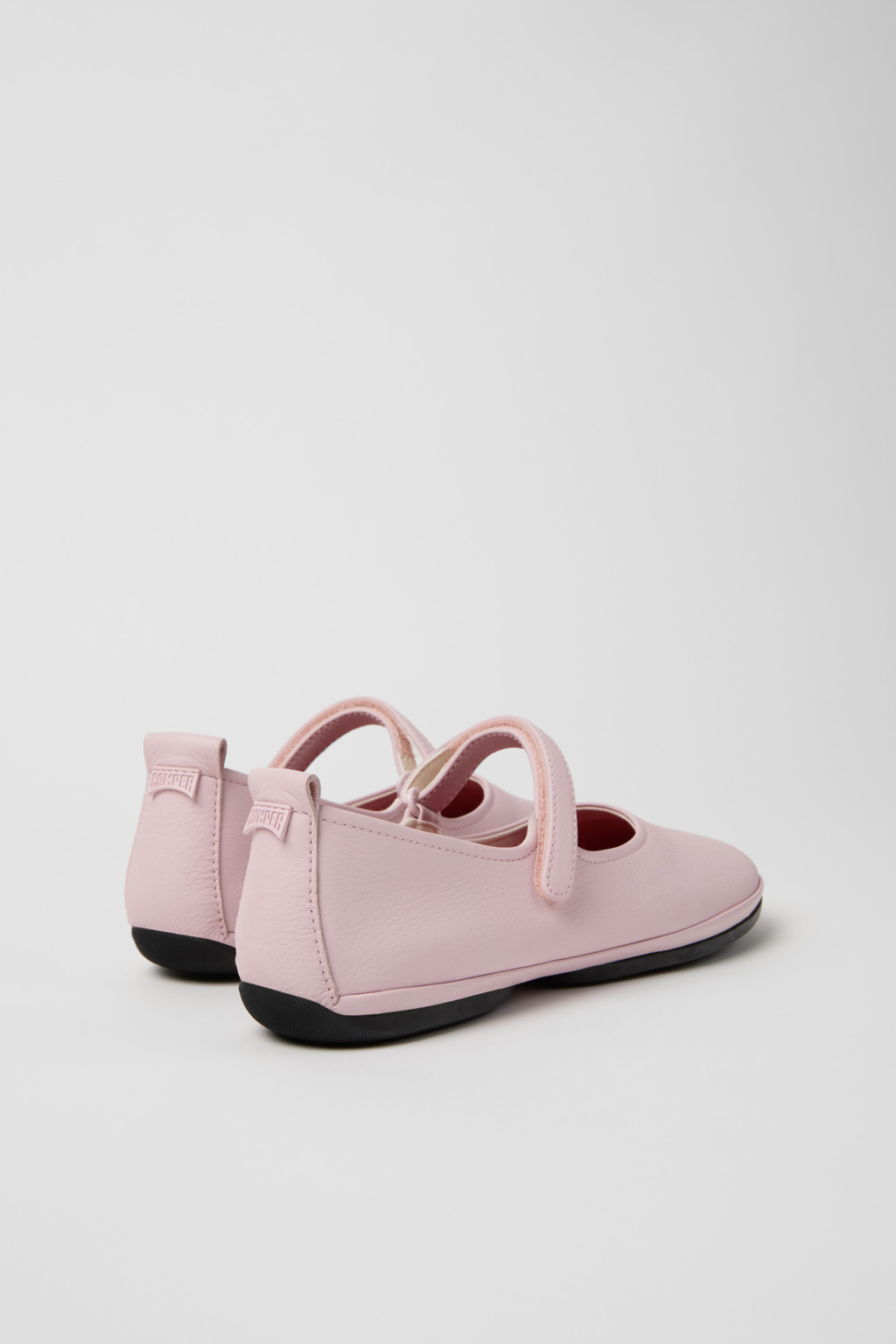 Right Nina Pink Leather Ballerinas for Women. - Image 3