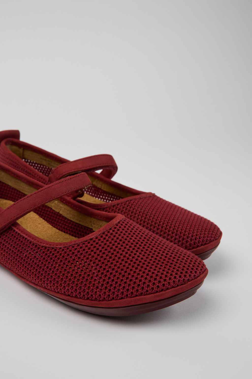 Right TENCEL® Burgundy TENCEL® Lyocell and nubuck shoes for women