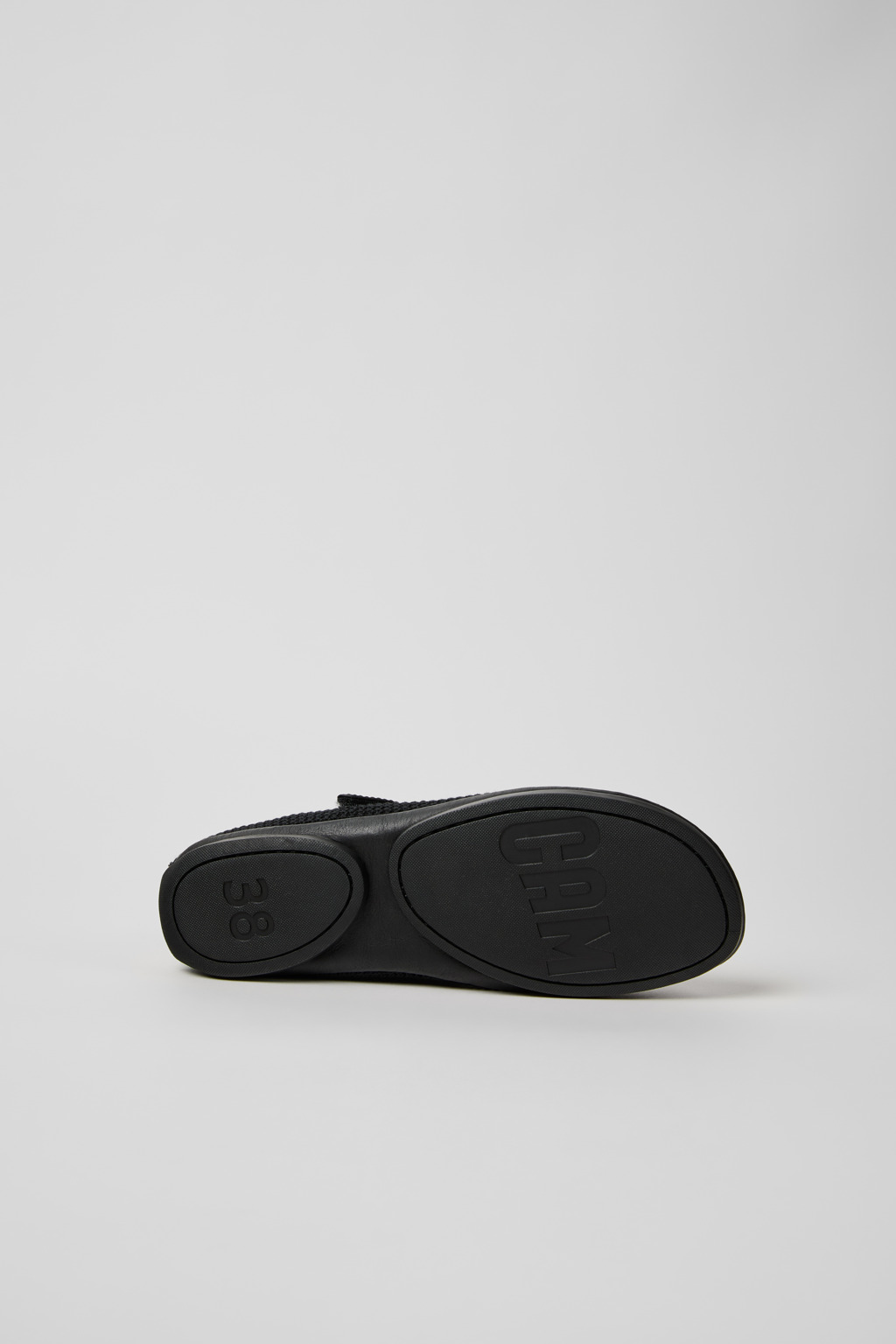 Right Nina Black Tencel Mesh and Leather Ballerinas for Women. - Image 5