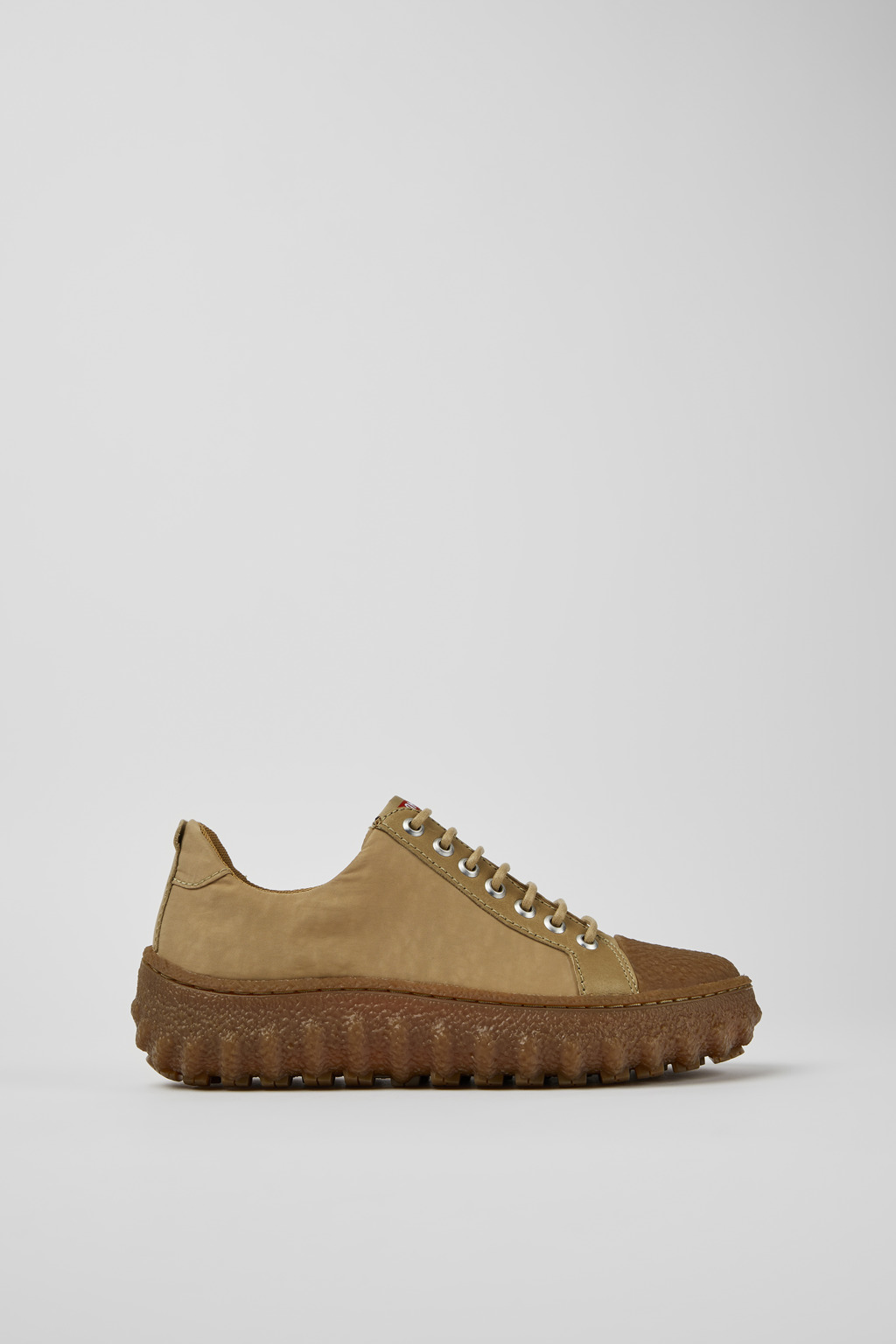Ground MICHELIN Beige textile and leather shoes for women - Image 2
