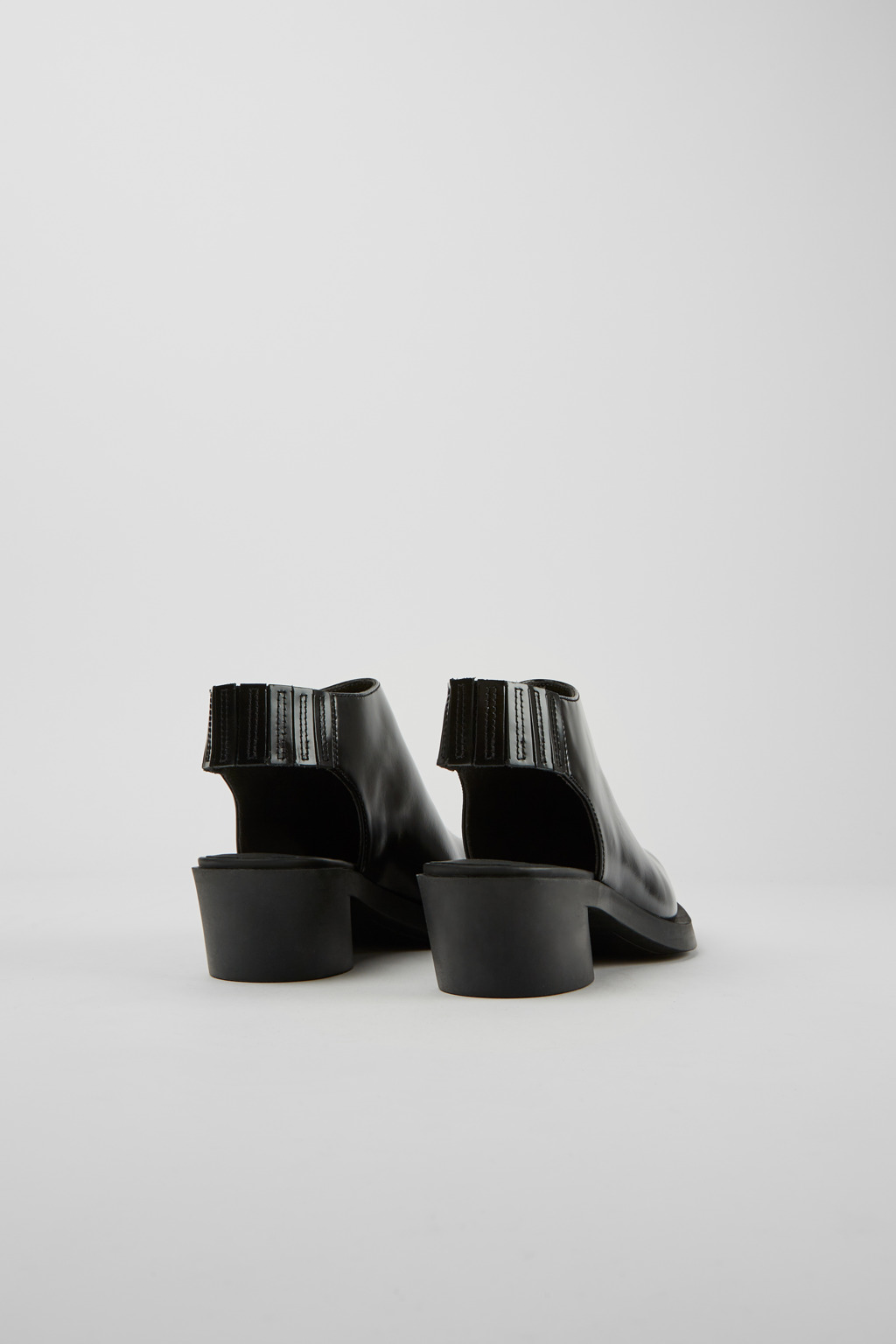 Bonnie Black leather heels for women - Image 3
