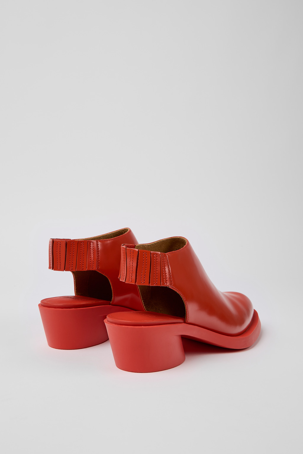 Bonnie Red leather heels for women - Image 3