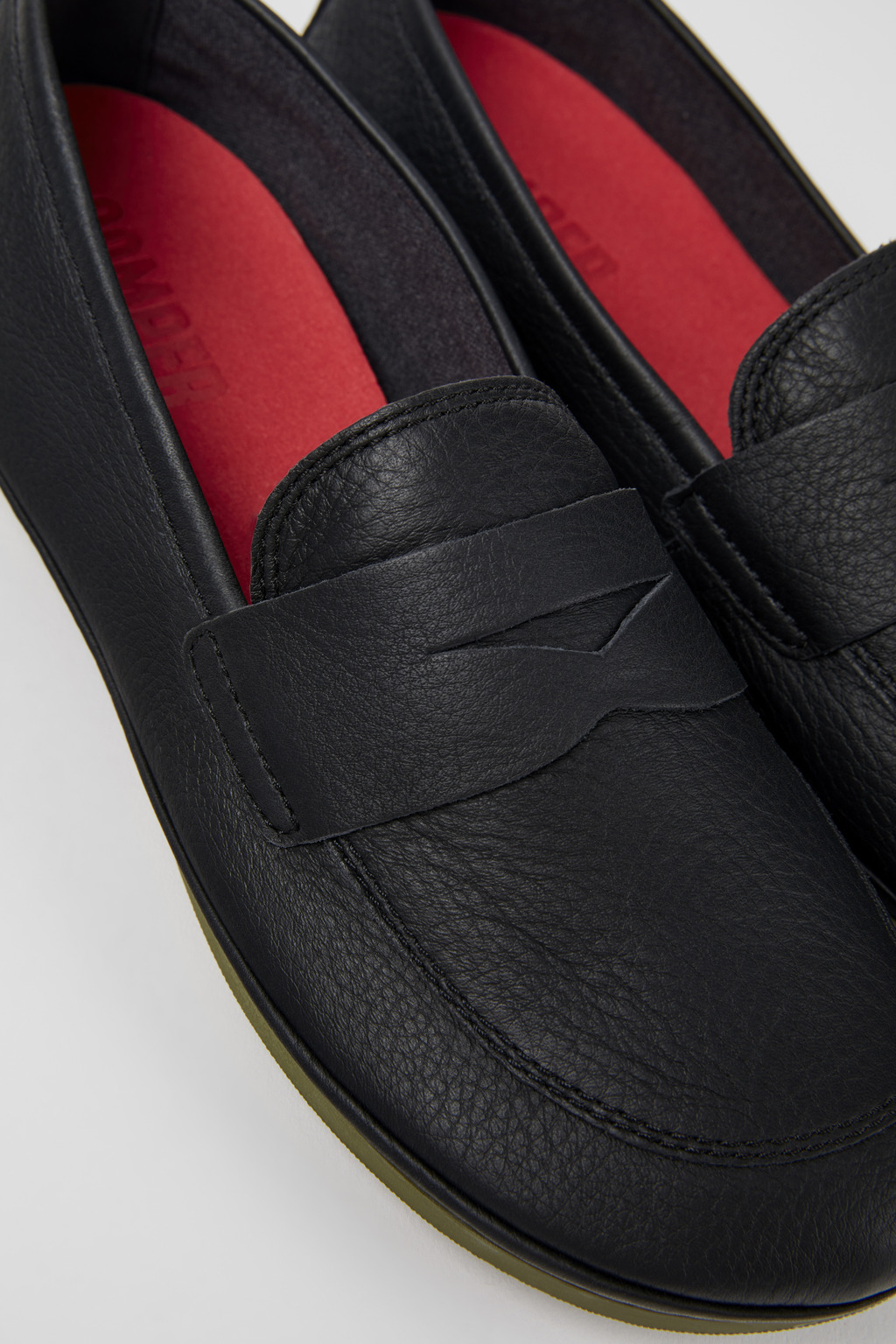 Right Black Leather Loafer for Women