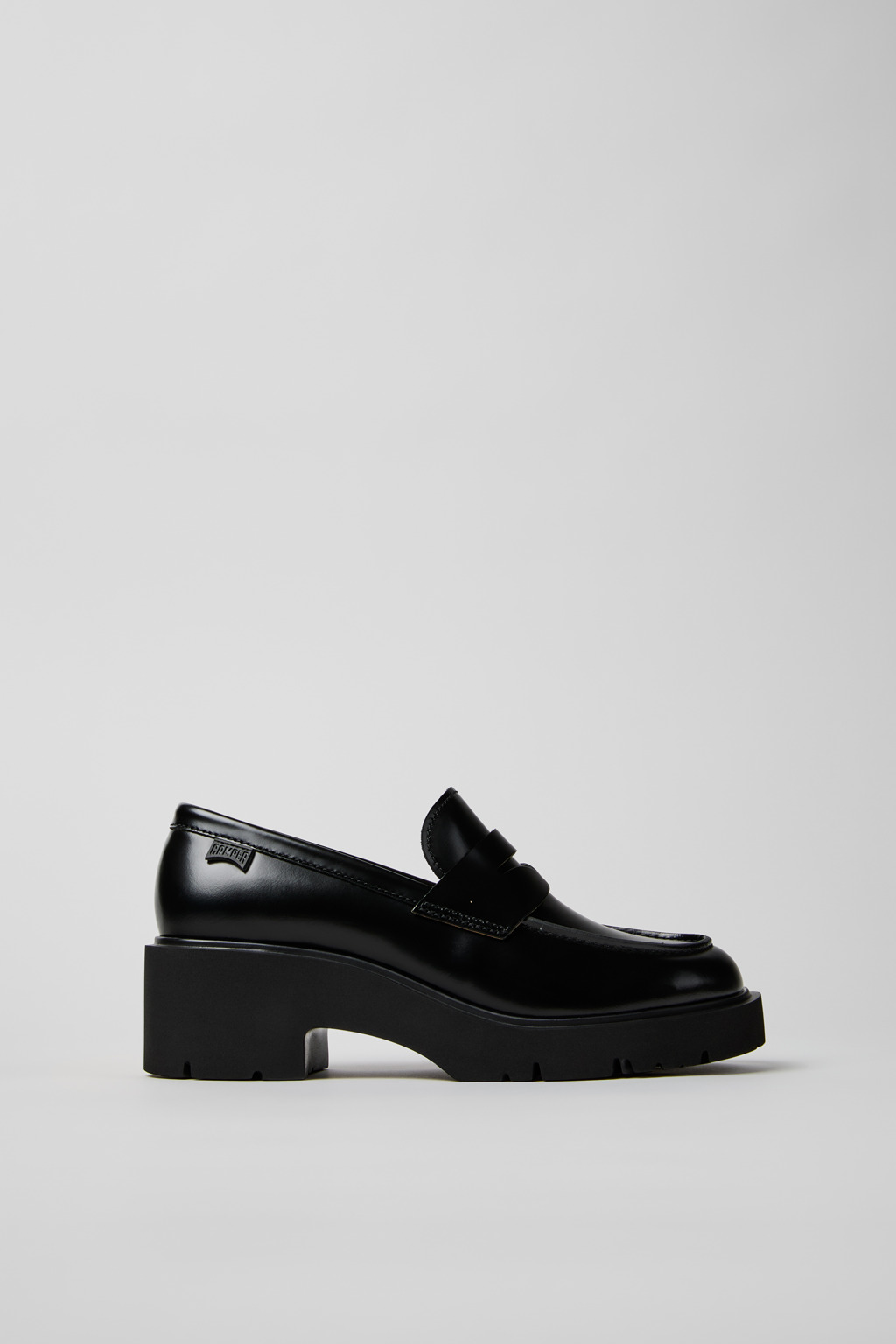 Milah Black Leather Moccasins for Women. - Image 2