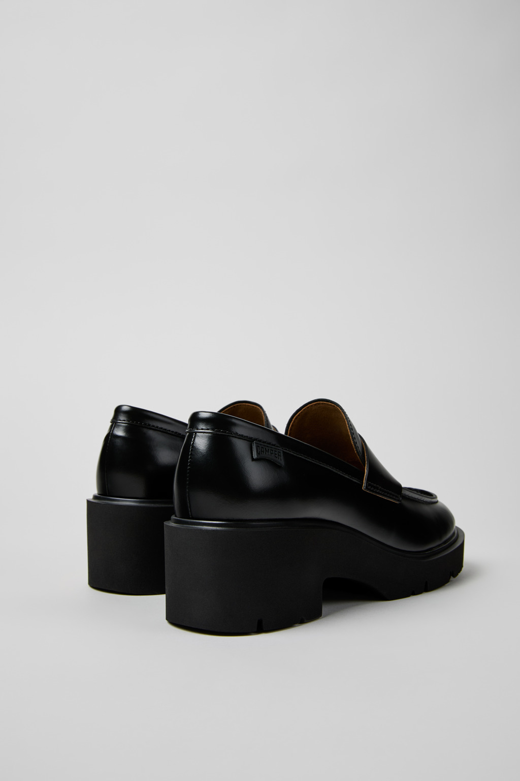 Milah Black Leather Moccasins for Women. - Image 3