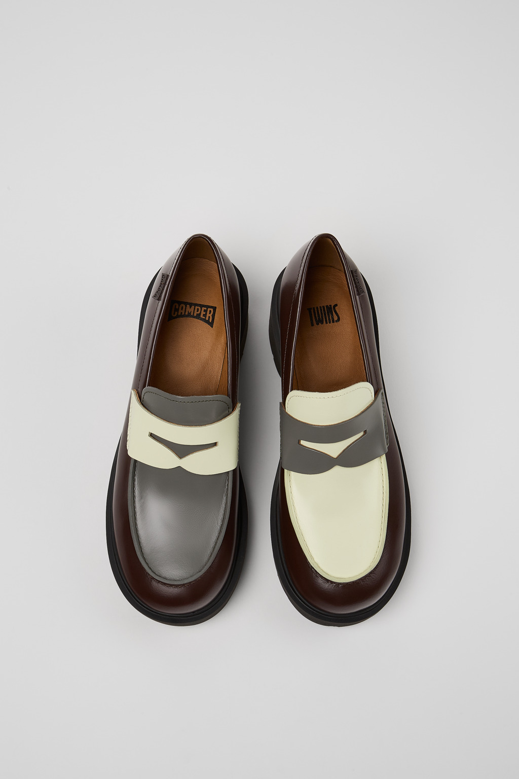 Twins Multicolored leather loafers for women - Image 4