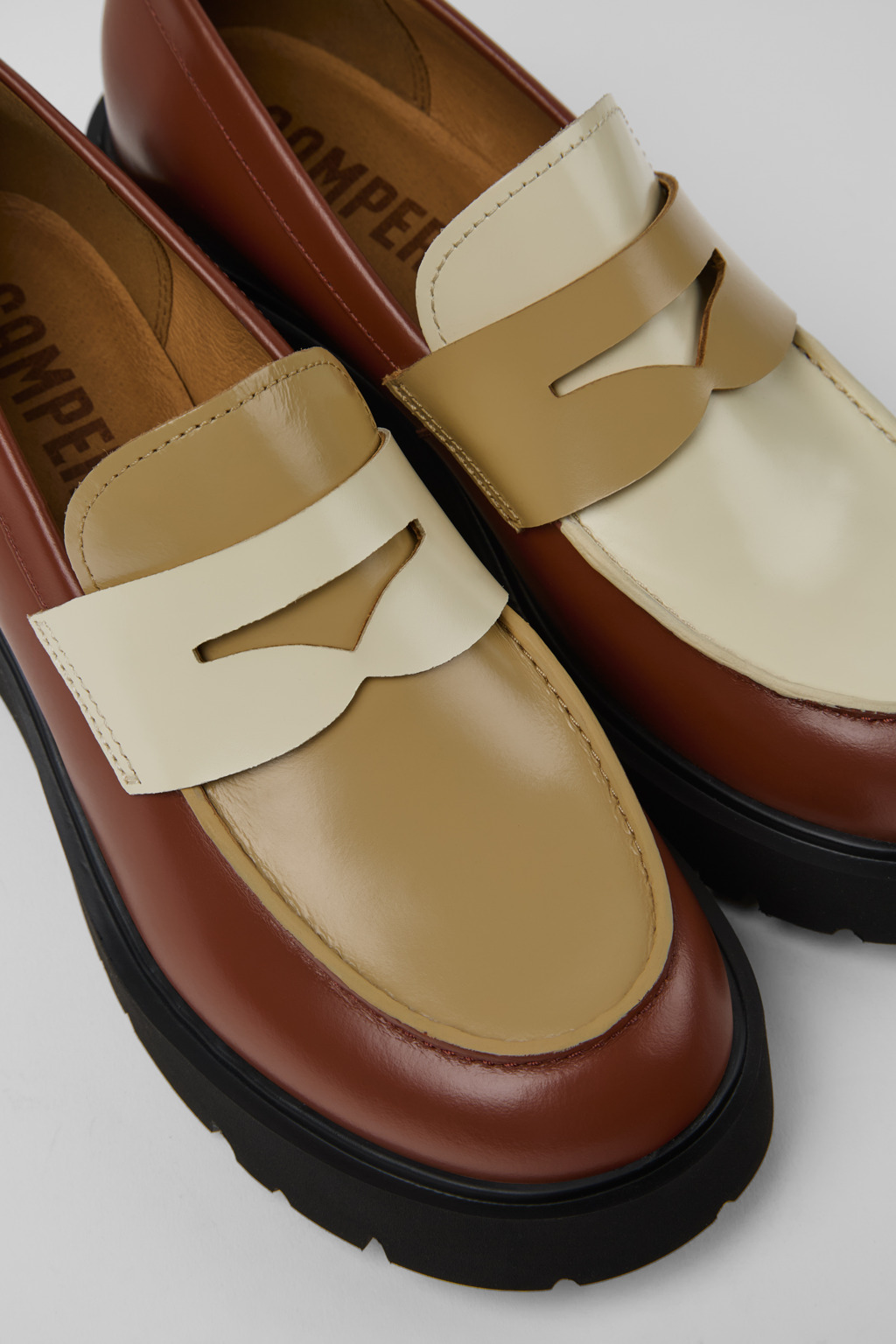 Twins Multicolor Leather Moccasin/Ballerina for Women. - Image 6
