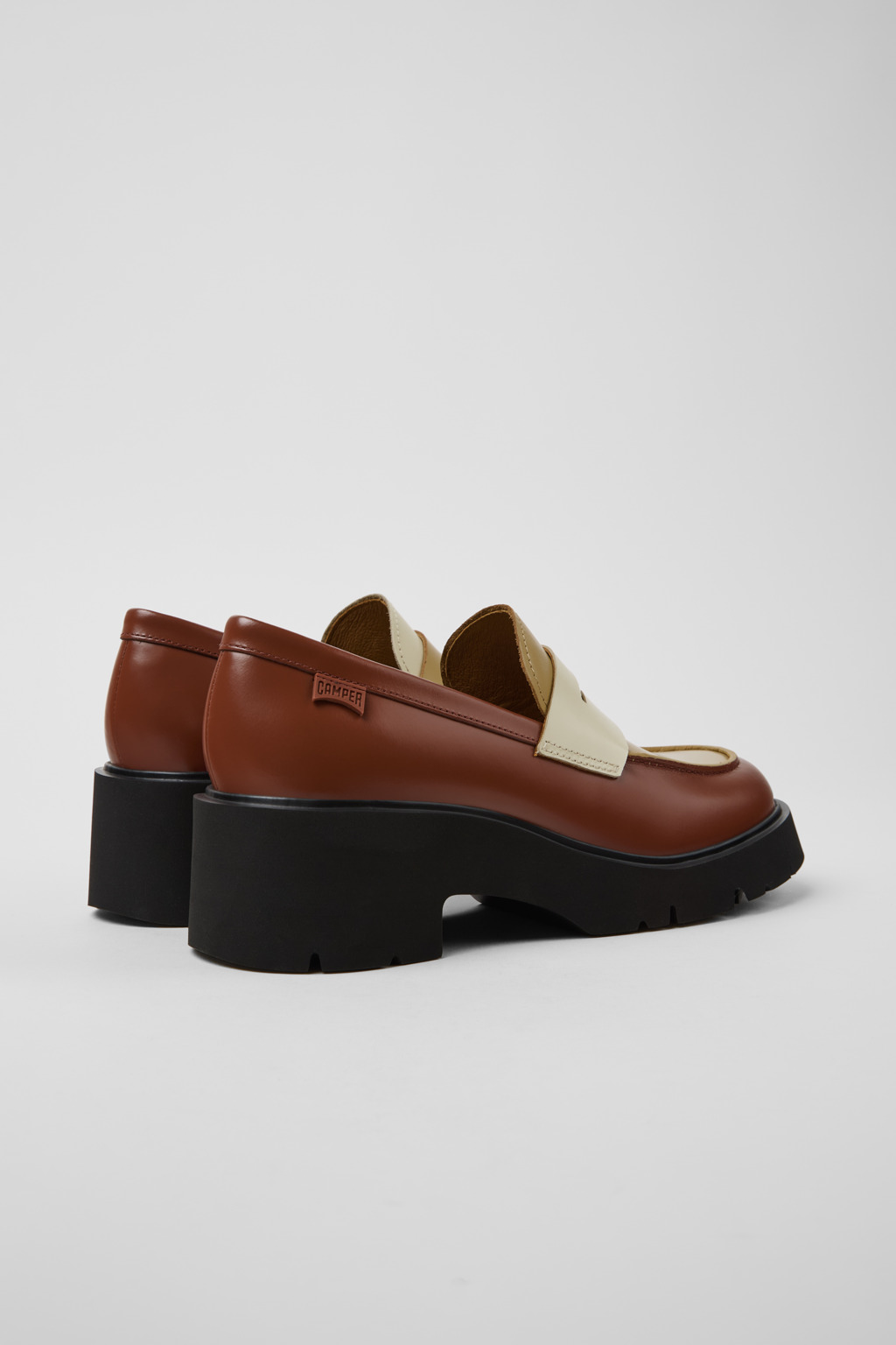 Twins Multicolor Leather Moccasin/Ballerina for Women. - Image 3