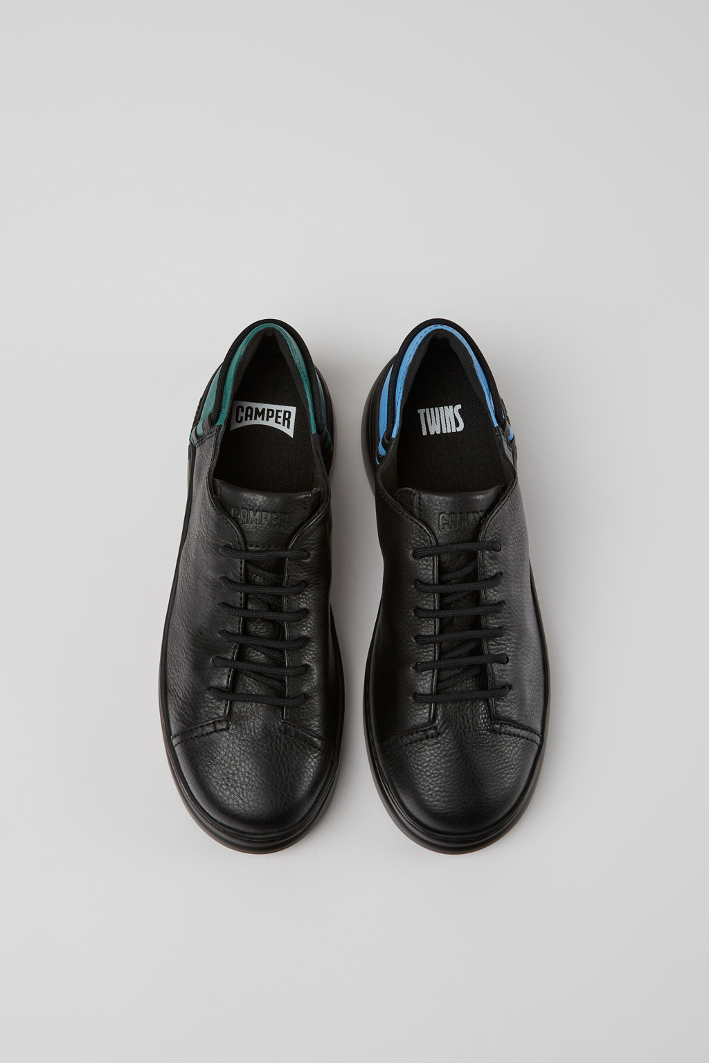 Twins Black leather sneakers for women - Image 4
