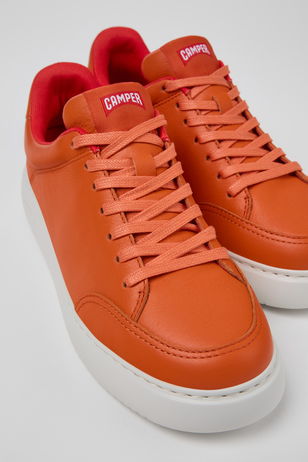 Runner K21 Orange leather sneakers for women